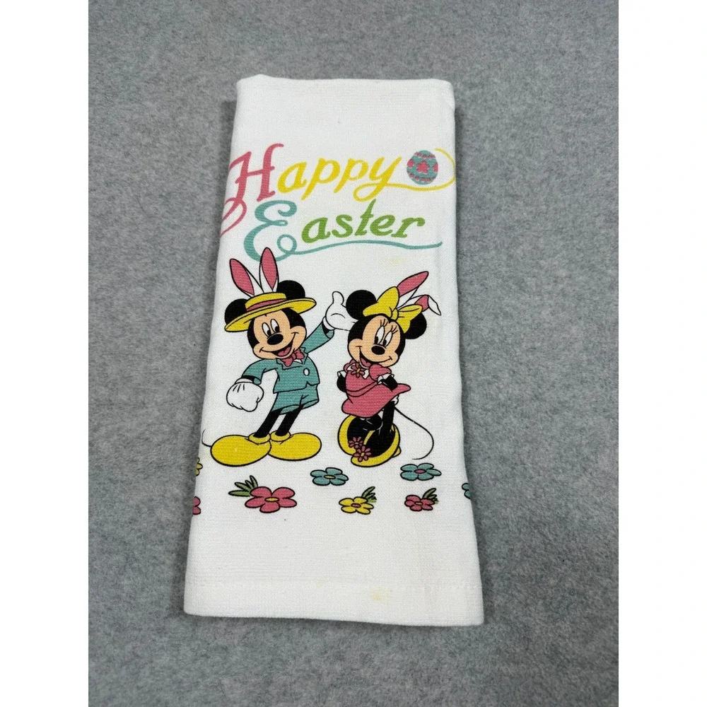 Lot Of 4 Disney Mickey & Minnie Kitchen Towels Easter